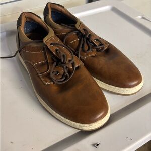 Classic Brown Leather Derby Shoes